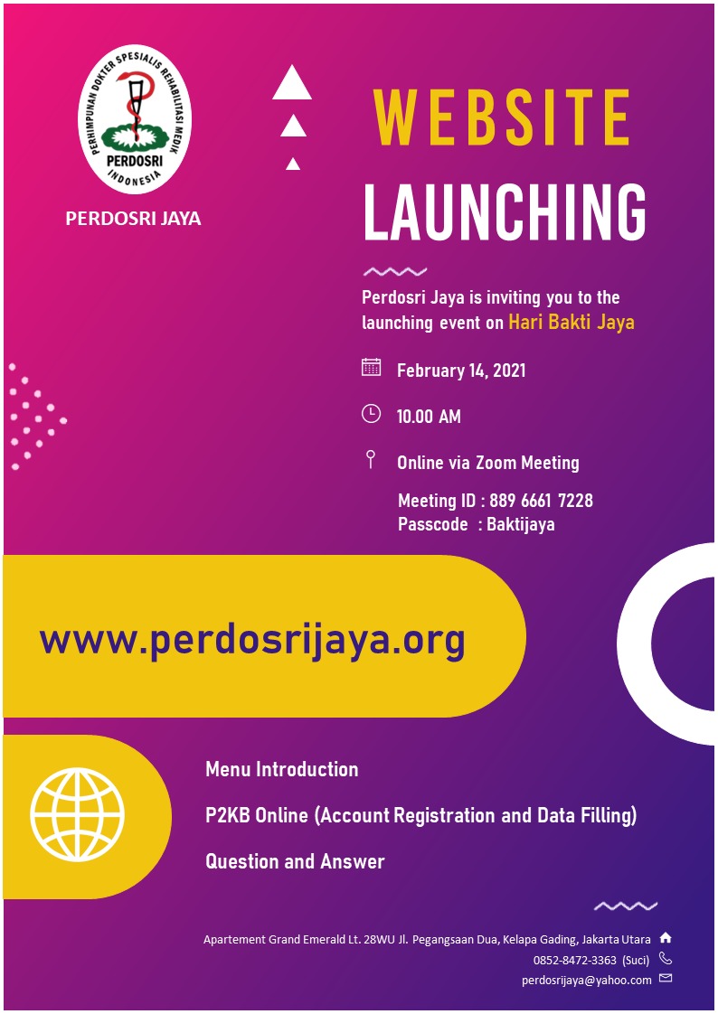 Launching Website PERDOSRI JAYA